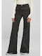 Women's Jean Trousers Flared Black