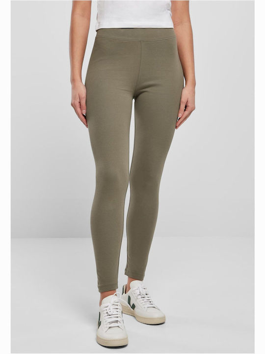 Urban Classics Women's Long Legging High Waisted Olive