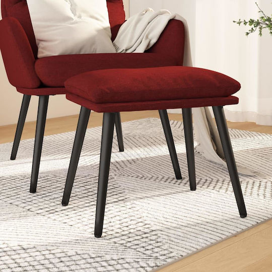 Stool Footstool Upholstered with Fabric Bordeaux 45x29.5x39cm
