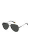 Polaroid Unisex Sunglasses with Gray Metal Frame and Gray Polarized Lens PLD6187/S KJ1M9