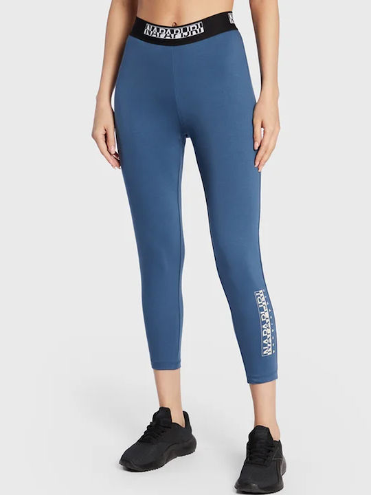 Napapijri M-Box Frauen Gekürzt Leggings Blau