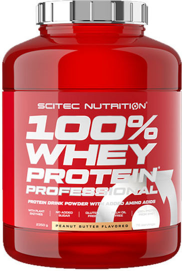 Scitec Nutrition 100% Whey Protein Professional Molkenprotein Glutenfrei mit Geschmack Erdnussbutter 2.35kg