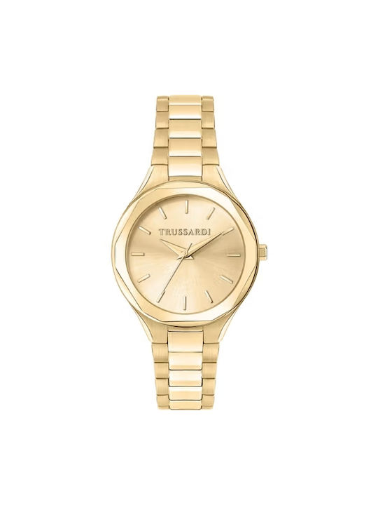 Trussardi Watch with Gold Metal Bracelet