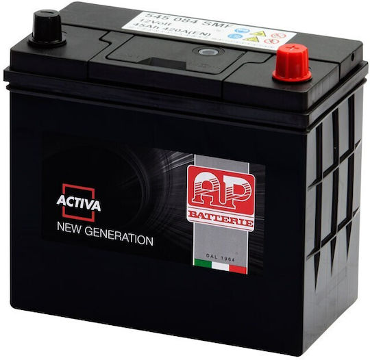 AP Car Battery Activa New Generation B545084SMF with 45Ah Capacity and 420A CCA