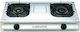 Gasmaster 2-03SRB Countertop Burner Flüssiggas Double Weiß