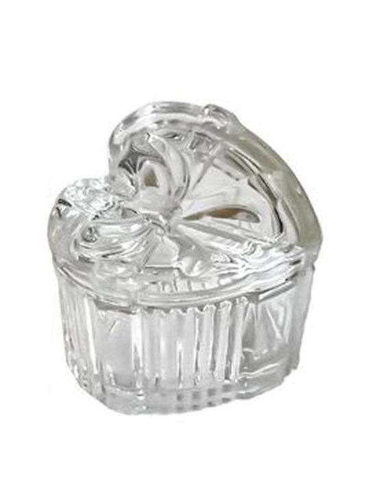 Heart Glass Sugar Bowl