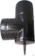 Hosseven 120-T T-Piece Conector de Coș de Fum Emailat 120mm Negru
