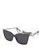 Missoni Women's Sunglasses with Black Metal Frame and Gray Lens MMI 0117/S NS8/IR