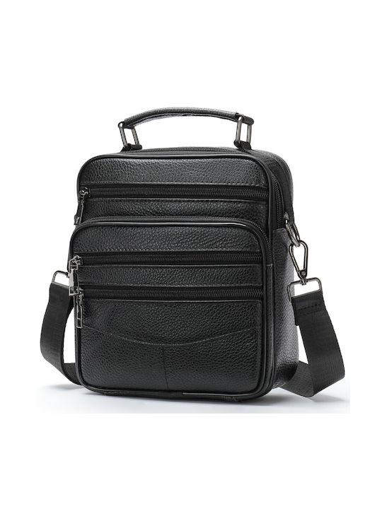 Leder Herrentasche Bote Schwarz
