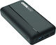 Crystal Audio PBK6K Power Bank 30000mAh 22.5W cu 3 Porturi USB-A și Port USB-C Livrarea energiei Negru