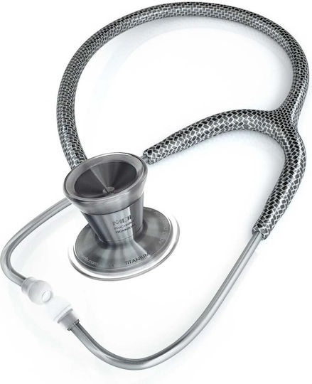 MDF Instruments ProCardial Кардиологичен Стетоскоп Непрекъснато с Двоен Конус Титан-въглеродова фибра / Металика Сив