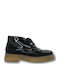 Ghete dama de piele Oxfords Negru