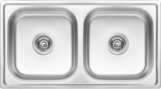 Kuchinox Standard Drop-In Inox Μ78xΠ43cm Silver