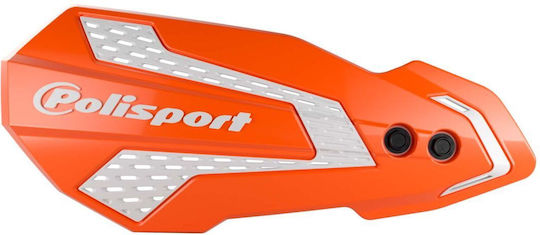 Polisport Motorcycle Protective Hand Guards Mx Flow in Orange Colour