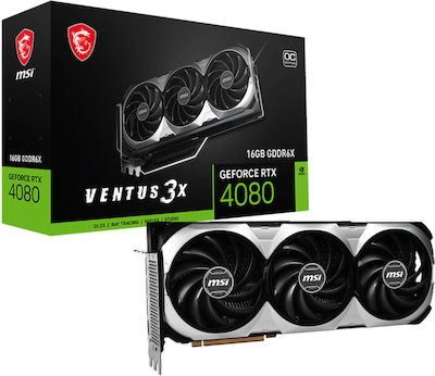 MSI GeForce RTX 4080 16GB GDDR6X Ventus 3X OC Grafikkarte (V511-009R 912-V511-047)