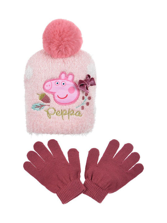 Superheroes Peppa Pig Σετ Παιδικό Σκουφάκι με Γ...