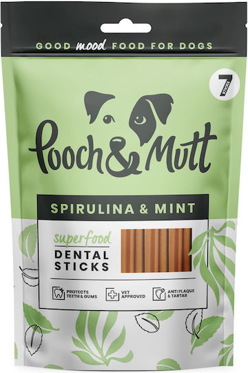 Pooch & Mutt Superfood Spirulina & Mint Liver Dog Dental Stick 251gr 7pcs