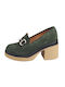 Verraros Suede Γόβες Green Suede