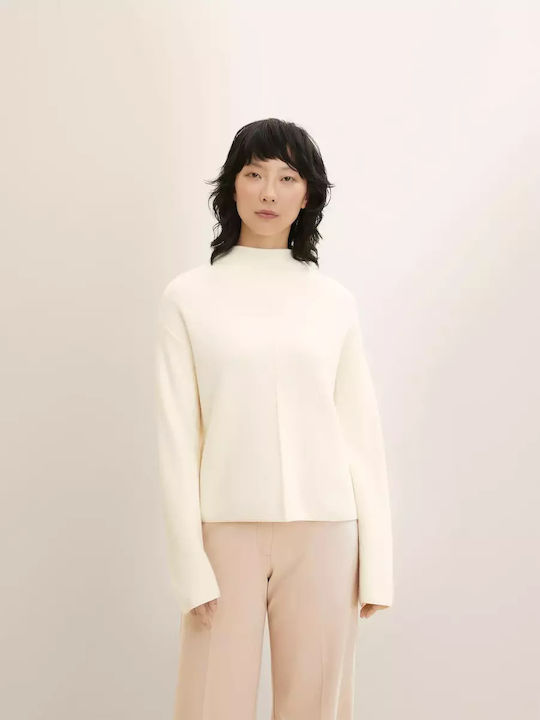 Tom Tailor Women's Long Sleeve Sweater White