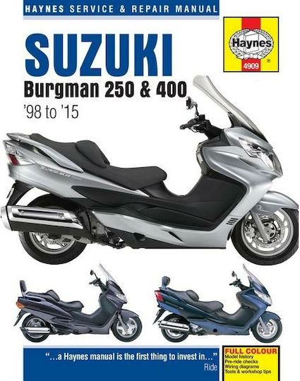 Suzuki Burgman 250 & 400, 98' to 15'