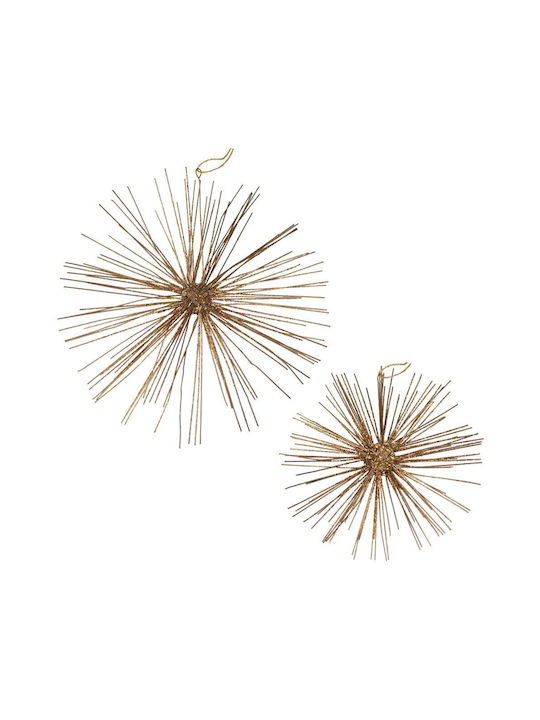 Synchronia Christmas Star Ornament Gold 21x21cm 2pcs