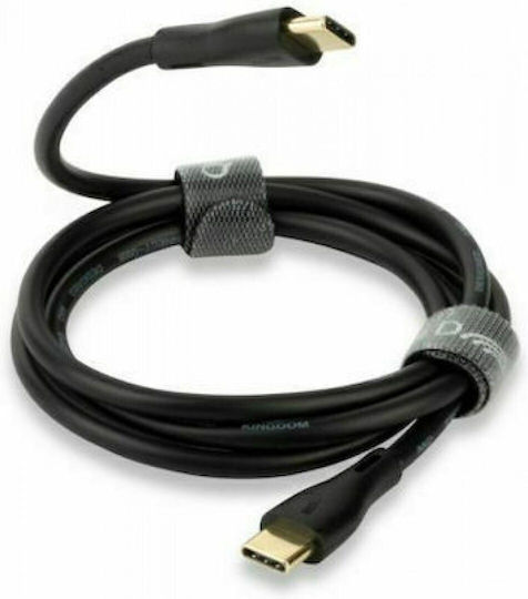 QED USB 2.0 Cable USB-C male - USB-C Μαύρο 0.75m QE8227