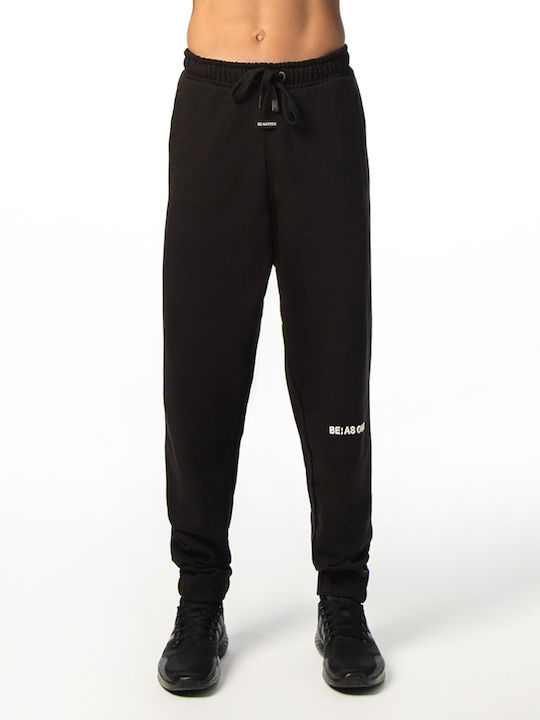 Pantaloni de trening cu Elastic Negru
