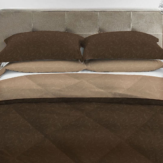 Isadore Lorraine Pilotă Single 160x240cm Microsatin Maro / Bej 320 g/mp²Gsm