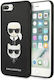 Karl Lagerfeld Ikonik Karl&Choupette Head Back Cover Synthetic Leather Plastic Silicone Black iPhone 8/7 Plus