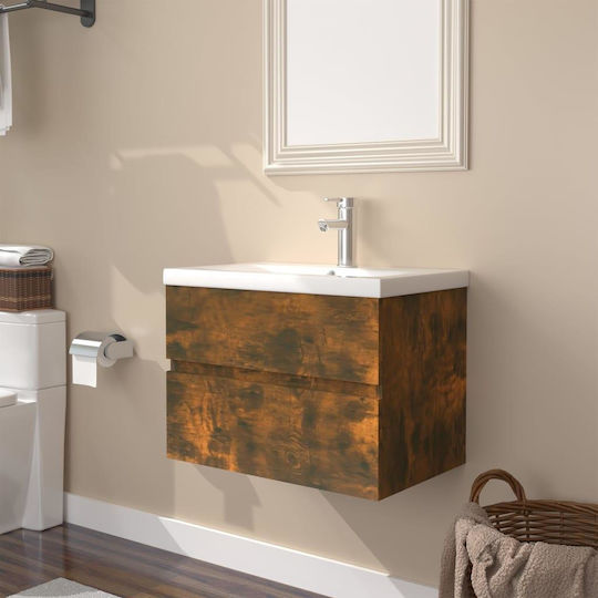 vidaXL Countertop with Sink L60xW38.5xH45cm Oak