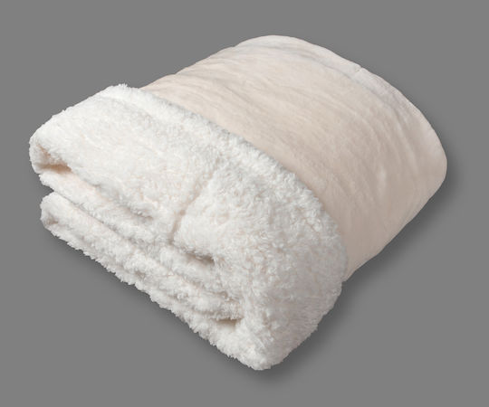 Silk Fashion Κουβέρτα Fleece Υπέρδιπλη 220x240εκ. Ivory 6978000004141