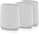 NetGear RBK763S WiFi Mesh Network Access Point Wi‑Fi 6 Dual Band (2.4 & 5GHz) σε Τριπλό Kit