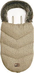 Kikka Boo Luxury Fur Dots Universal Kinderwagen-Fußsack Wasserdicht Beige 95x45εκ.