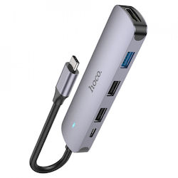 Hoco HB27 USB-C Докинг станция с HDMI 4K PD