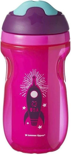 Tommee Tippee Căniță pentru copii Sport din Plastic Fuchsia 260ml pentru 12m+m+