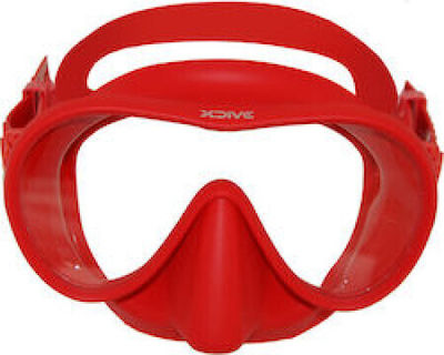 XDive Μάσκα Θαλάσσης Σιλικόνης Goa Mini σε Κόκκινο χρώμα