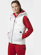 Kurz Damen Ärmellos Puffer Jacke Wasserdicht und Winddicht Weiß