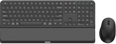 Philips SPT6607 Kabellos Tastatur & Maus Set Schwarz