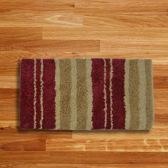 San Lorentzo Бански килим Памук Правоъгълена Horizon Lines 1700894RED Червен 60x90бр