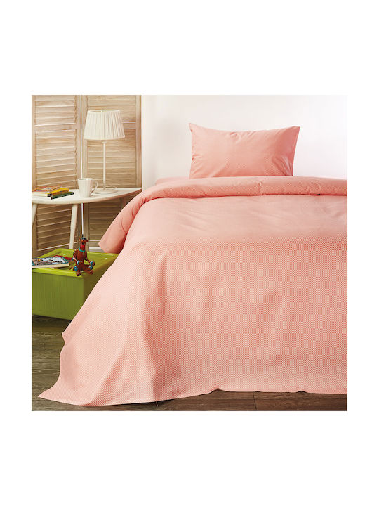 Whitegg Bettwäsche-Set Einzel Baumwolle Rosa 170x240cm 3Stück