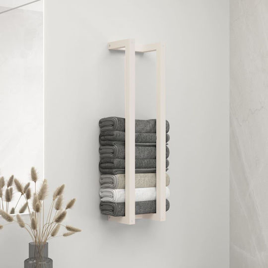 vidaXL Ράγα Μπάνιου Μονή Επιτοίχια με Βίδες ​23x90cm Λευκή