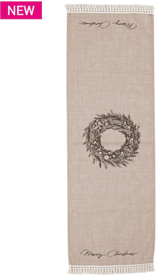 Kentia Коледно Покривка за маса Тичър Beige Д45xШ140см.
