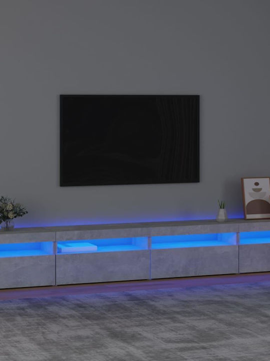 TV-Ständer mit LED-Beleuchtung Grau Beton M270x...