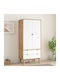 Doppeltür Kleiderschrank Brown / White 76.5x53x172cm