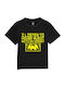 Baby Short Sleeve "I Listen To House Music With My Daddy", Black