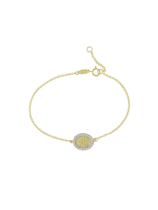 ART D OR - BRACELET IN GOLD K9 WITH GOLD COIN CONSTANTINE ADB-K-251