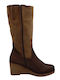 Desiree Shoes Anatomic Leather Women's Boots with Zipper Marvi5 Brown MARVI5