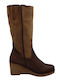 Anatomic Leather Women's Boots with Zipper Marvi5 Brown MARVI5