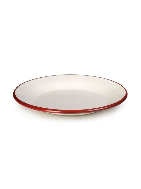 Ibili Bordeaux Teller Untiefe Emaye Beige mit Durchmesser 24cm