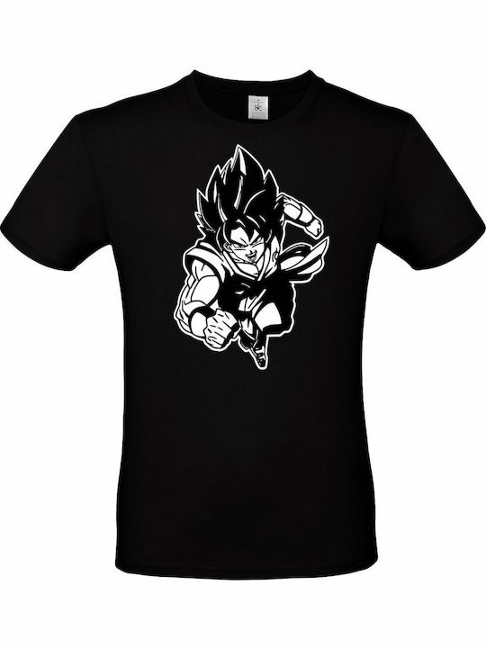 B&C T-shirt Dragon Ball Goku σε Μαύρο χρώμα